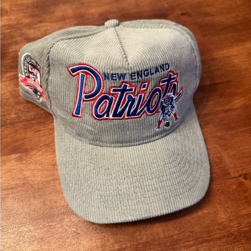 Vintage New England Patriots Corduroy Snapback Hat